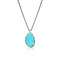 Australian opal, blue diamond, black diamond freeform pendant necklace, in yellow and black golds <span class='visuallyhidden'>Call, text 323-404-2959 for shopping help.</span>